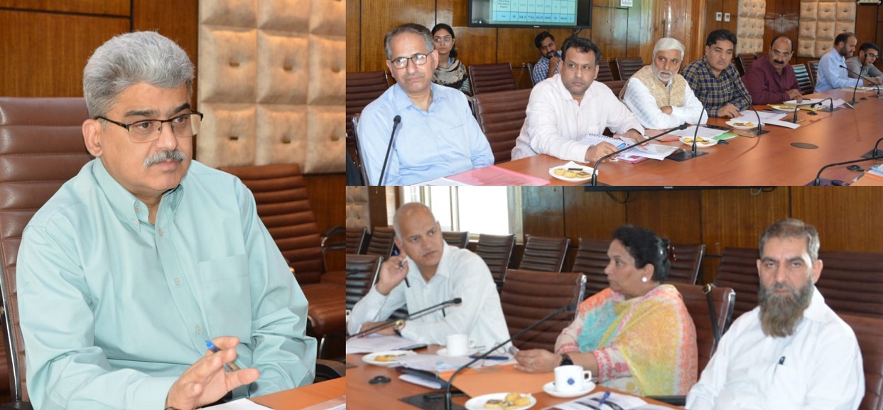 'Additional Chief Secretary (ACS), Agriculture Production Department, Atal Dulloo, today chaired a meeting at Civil Secretariat to review sponsorship of projects under NABARD funding.'